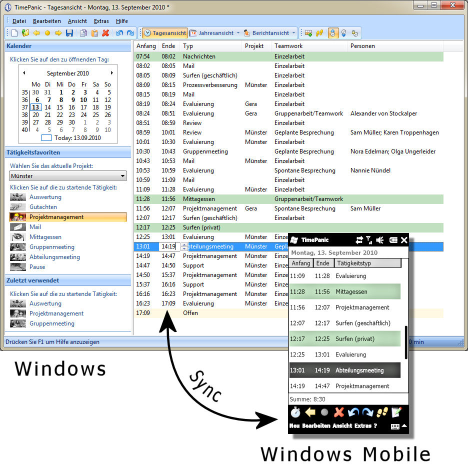Windows 7 TimePanic für Windows und Pocket PC 2.8 full